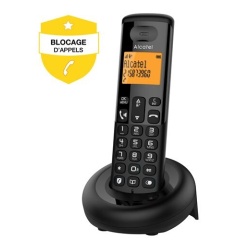 Téléphone sans fil Alcatel Solo E260 Noir avec Fonction Blocage des Appels Publicitaires