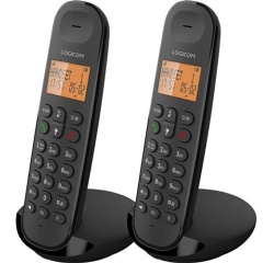 Téléphone sans fil Logicom ILOA 250 DUO Black SANS REPONDEUR