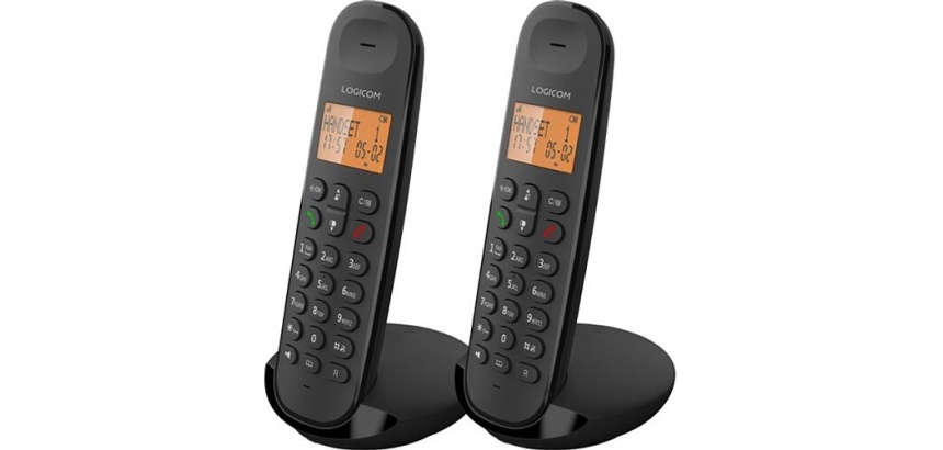 Téléphone sans fil Logicom ILOA 250 DUO Black SANS REPONDEUR
