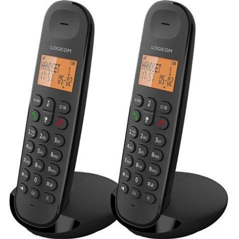 Téléphone sans fil Logicom ILOA 250 DUO Black SANS REPONDEUR