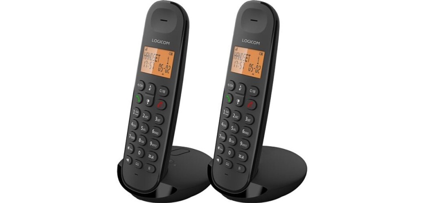 Téléphone répondeur sans fil Logicom ILOA 255T DUO Black