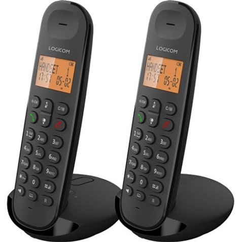Téléphone répondeur sans fil Logicom ILOA 255T DUO Black