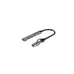 Adaptateur et convertisseur Mobility Lab HUB USB-C ULTRA SLIM + ADAPTATEUR USB-C FEMELLE /USB-A MALE AVEC 1 PORT USB-A 3.0 et 3 PORTS USB-C