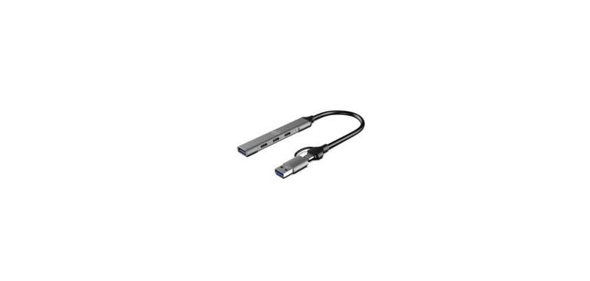 Adaptateur et convertisseur Mobility Lab HUB USB-C ULTRA SLIM + ADAPTATEUR USB-C FEMELLE /USB-A MALE AVEC 1 PORT USB-A 3.0 et 3 PORTS USB-C