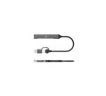 Adaptateur et convertisseur Mobility Lab HUB USB-C ULTRA SLIM + ADAPTATEUR USB-C FEMELLE /USB-A MALE AVEC 1 PORT USB-A 3.0 et 3 PORTS USB-C