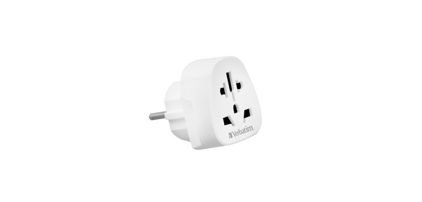 Prises, multiprises et accessoires électriques Verbatim Adaptateur de voyage WTEU-02 prise Monde vers Europe