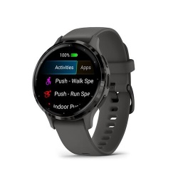 Montre connectée Garmin Venu 3S, Gray avec bracelet gris fonce
