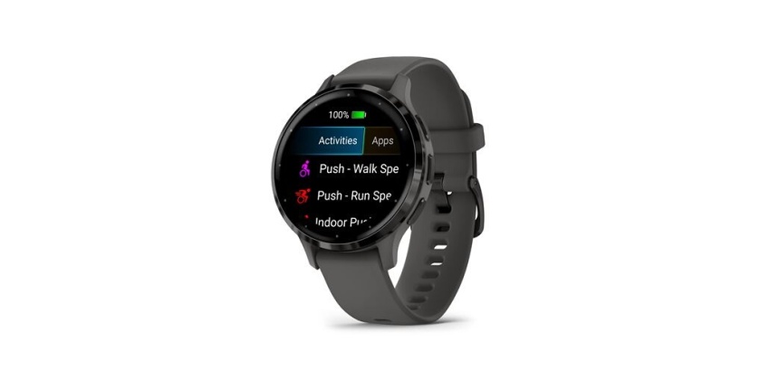 Montre connectée Garmin Venu 3S, Gray avec bracelet gris fonce
