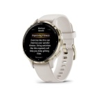 Montre connectée Garmin Venu 3S, Soft Gold avec bracelet ivoire