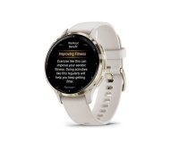 Montre connectée Garmin Venu 3S, Soft Gold avec bracelet ivoire