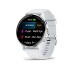 Montre connectée Garmin Venu 3, Silver avec bracelet blanc