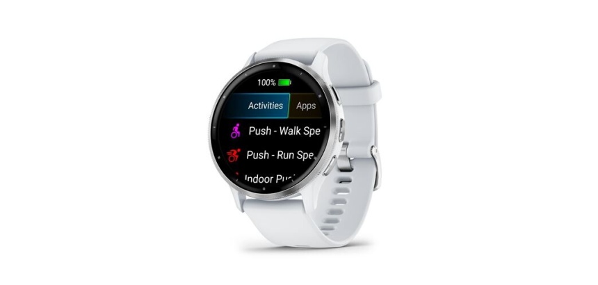 Montre connectée Garmin Venu 3, Silver avec bracelet blanc