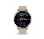 Montre connectée Garmin Venu 3S, Soft Gold avec bracelet lin