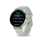 Montre connectée Garmin Venu 3S, Silver avec bracelet vert sauge