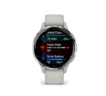 Montre connectée Garmin Venu 3S, Silver avec bracelet vert sauge