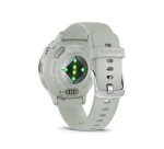 Montre connectée Garmin Venu 3S, Silver avec bracelet vert sauge