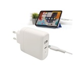 Connectique et chargeurs pour tablette Accsup Chargeur secteur + Cable USB-C 1M Blanc
