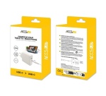 Connectique et chargeurs pour tablette Accsup Chargeur secteur + Cable USB-C 1M Blanc