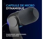 Microphone Logitech G Yeti GX gaming RVB dynamique avec LIGHTSYNC, USB