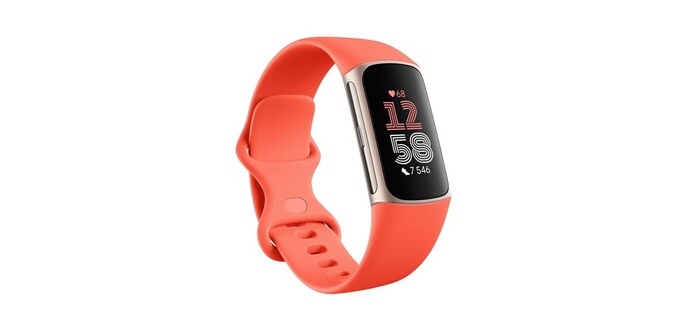 Bracelets connectés Fitbit Charge 6 Or rose et Corail