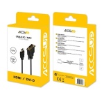 Câbles vidéo Accsup CABLE DVI MALE VERS HDMI MALE 1,5M NOIR