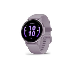 Montre connectée Garmin Vivoactive 5, Metallic Orchid avec bracelet violet