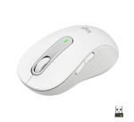 Souris Logitech Sans Fil Grande Taille Signature M650 L Silencieuse, Bluetooth- Blanc