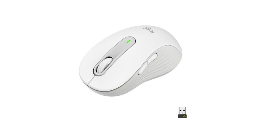 Souris Logitech Sans Fil Grande Taille Signature M650 L Silencieuse, Bluetooth- Blanc