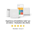 Thermostat connecté Tado Thermostat Intelligent Filaire - Kit de demarrage V3+ et 4 tetes thermostatiques