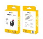 Câble et Connectique Accsup ADAPTATEUR JACK 3,5 STEREO MALE / 2 X RCA FEMELLE