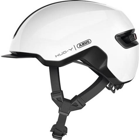 Casque de vélo Abus HUD-Y, Shiny white