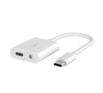Adaptateur et convertisseur Belkin Adaptateur USB-C + audio 3,5mm+ recharge, blanc