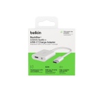 Adaptateur et convertisseur Belkin Adaptateur USB-C + audio 3,5mm+ recharge, blanc