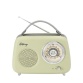 Radio Halterrego Enceinte/Radio retro RMS 5W, Bluetooth, Radio FM, lecteur USB, Aux IN, Batterie rechargeable, vert olive