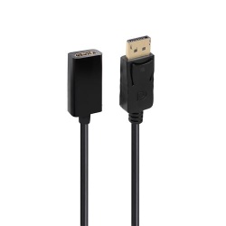 Câbles vidéo Accsup ADAPTATEUR DISPLAYPORT MALE VERS HDMI FEMELLE 15 CM NOIR