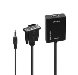 Accessoire TV vidéo Accsup ADAPTATEUR VGA MALE VERS HDMI FEMELLE 20 CM NOIR