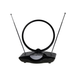 Antenne TV / TNT Accsup ANTENNE INTERIEURE AMPLIFIEE NOIRE