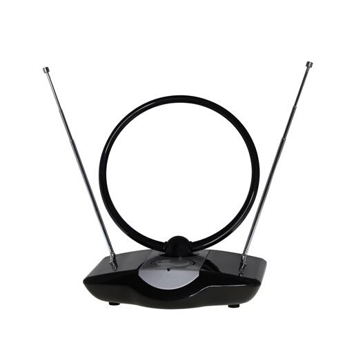 Antenne Intérieure Thomson ANT1438 – Réception DAB/DAB+ Et FM – Active, Amplification De Signal – Pied Et Montage Mural – Câble Coaxial 1,5 M