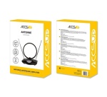 Antenne TV / TNT Accsup ANTENNE INTERIEURE AMPLIFIEE NOIRE