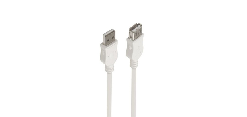 Cables USB Accsup RALLONGE USB-A MALE VERS USB-A FEMELLE 3M BLANCHE