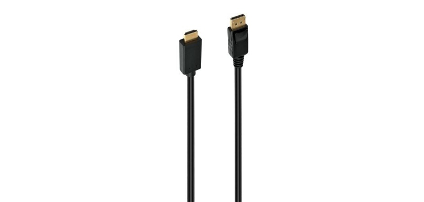 Câbles vidéo Accsup CABLE DISPLAY PORT MALE VERS HDMI MALE 4K 1.5M NOIR
