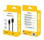 Câbles vidéo Accsup CABLE DISPLAY PORT MALE VERS HDMI MALE 4K 1.5M NOIR