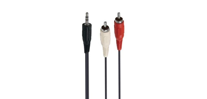 Câble et Connectique Accsup CABLE JACK 3,5 MALE / 2 X RCA MALES 5M NOIR