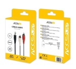 Câble et Connectique Accsup CABLE JACK 3,5 MALE / 2 X RCA MALES 5M NOIR