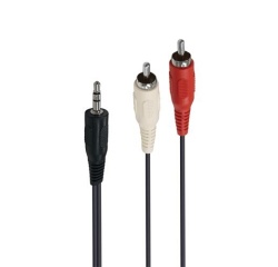 Câble et Connectique Accsup CABLE JACK 3,5 MALE / 2 X RCA MALES 1,5M NOIR