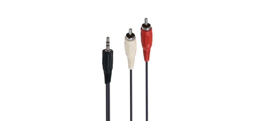 Câble et Connectique Accsup CABLE JACK 3,5 MALE / 2 X RCA MALES 1,5M NOIR