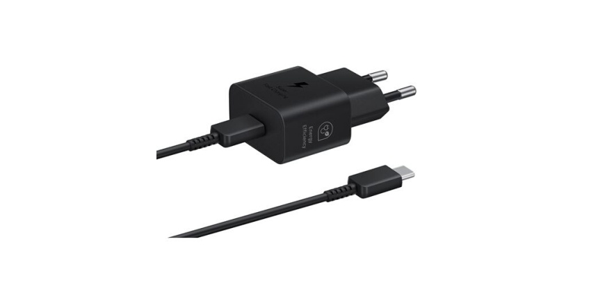 Chargeur pour téléphone mobile Samsung Chargeur secteur 25W Avec cable USBC Noir