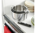 Batterie de cuisine Lagostina ESPERTA TRIPLY POIGNEE AMOVIBLE Lot 3 Cass + Poignee