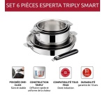 Batterie de cuisine Lagostina ESPERTA TRIPLY POIGNEE AMOVIBLE Lot 6pcs