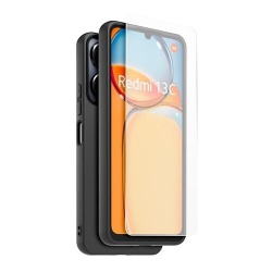 Coque et étui téléphone mobile Made For Xiaomi Pack Coque arriere semi-rigide & Protege-ecran en verre trempe pour Redmi 13C